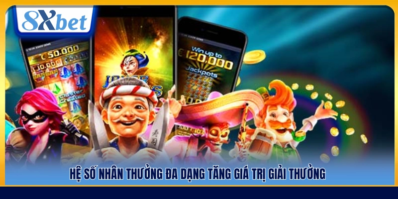 Nhiều mức hệ số nhân giúp gia tăng giá trị tiền thưởng