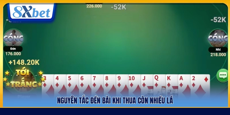 Luật xử phạt đền bài nếu thua mà chưa đánh hết bài